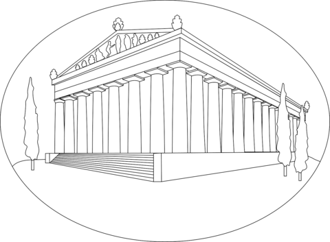 Temple Of Artemis Coloring Page